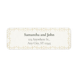 Gold Geometric Wedding Return Address Labels