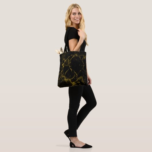 Gold Gepunkteter Glitzer Tasche (Am Model)