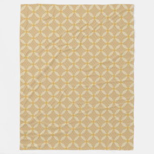 Gold gepunktetes Kreis geometrisches Muster Fleece