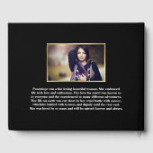 Gold Gerahmt Collage Foto in Love Memory Gästebuch (Rückseite)