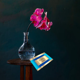 Gold Gerahmt Eleganter Beruflicher Ozean Visitenkarte