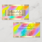 Gold Gerahmte Holographic Rainbow Modern Consultin Visitenkarte (Vorne/Hinten)