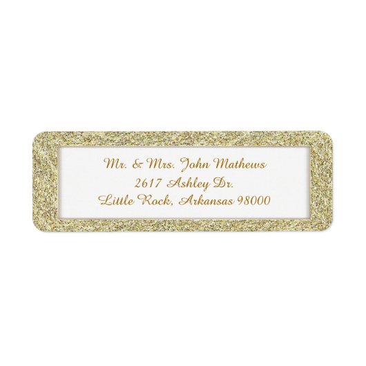 Gold Gerahmte Rücksendeadresse (Vorne)