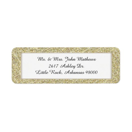 Gold Gerahmte Rücksendeadresse: 2 (Vorne)