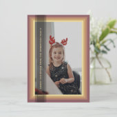 Gold Gerahmte Urlaubskarte Feiertagskarte (Stehend Vorderseite)