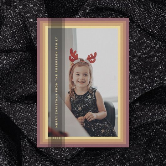 Gold Gerahmte Urlaubskarte Feiertagskarte