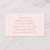 Gold Gerahmte Wasserfarbenpeony Bouquet Business C Visitenkarte (Rückseite)