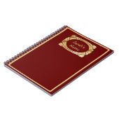 Gold Gerahmtes Verziertes Namensschild Notizblock (Linke Seite)