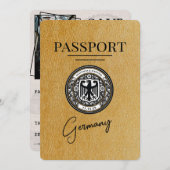 Gold Germany Pass Save the Date (Vorne/Hinten)