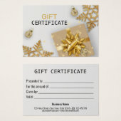 Gold Geschenk Weihnachten Ball Gold Snowflakes Ges (Vorne & Hinten)