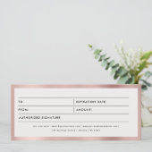 Gold-Geschenkgutschein für Black Rose (Stehend Vorderseite)