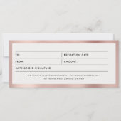 Gold-Geschenkgutschein für Black Rose (Vorderseite)