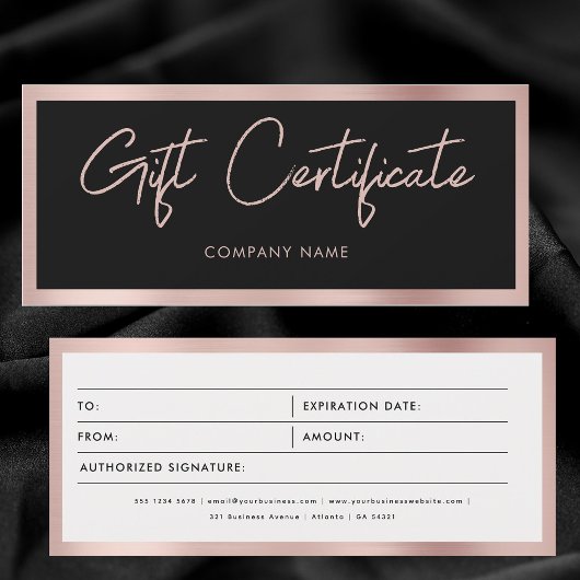 Gold-Geschenkgutschein für Black Rose