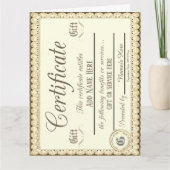 Gold-Geschenkgutschein Karte (Vorderseite)