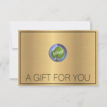 Gold-Geschenkgutscheine für Firmenlogos
