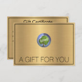 Gold-Geschenkgutscheine für Firmenlogos (Vorne/Hinten)