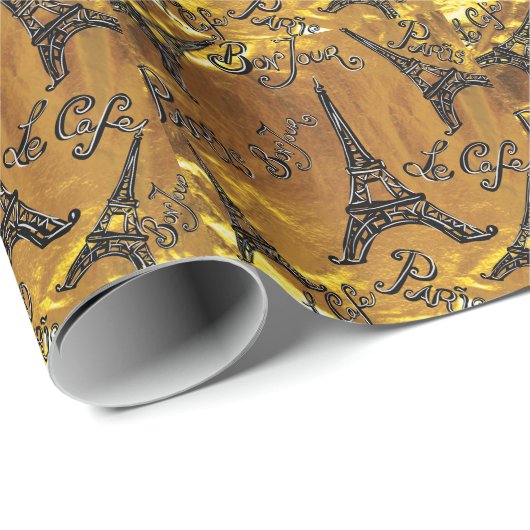 Gold Geschenkpapier (Rolleneckpunkt)