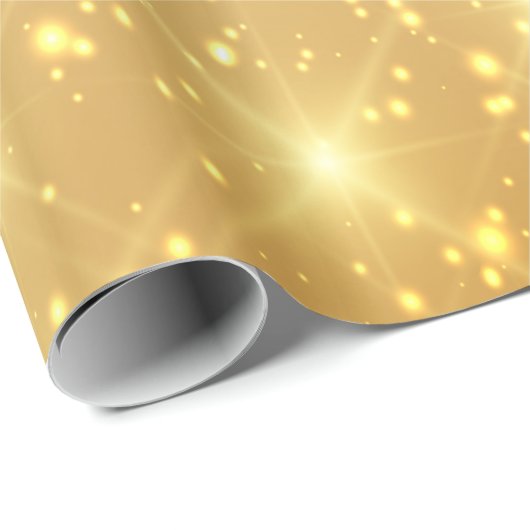 Gold Geschenkpapier (Rolleneckpunkt)