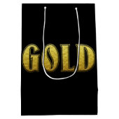 Gold-Geschenktasche Mittlere Geschenktüte (Rückseite)
