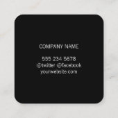 Gold gespürt / gesprenkelt quadratische visitenkarte (Rückseite)