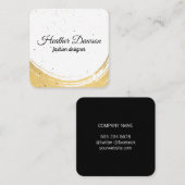 Gold gespürt / gesprenkelt quadratische visitenkarte (Vorne/Hinten)