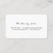 Gold gespürt / Gold gesprenkelt Visitenkarte (Rückseite)