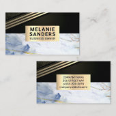 Gold gestreift | Marmorboden Visitenkarte (Vorne/Hinten)