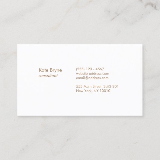 Gold gestreift Modernes Design Blau Visitenkarte (Rückseite)