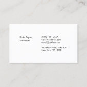 Gold gestreift Modernes, stilvolles Schwarz Visitenkarte (Rückseite)