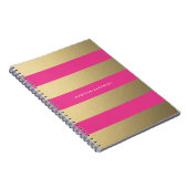 Gold gestreift | Notebook Notizblock (Rechte Seite)
