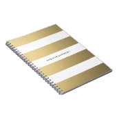 Gold gestreift | Notebook Notizblock (Rechte Seite)
