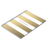 Gold gestreift | Notebook Notizblock (Linke Seite)