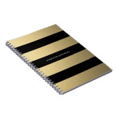 Gold gestreift | Notebook Notizblock (Rechte Seite)