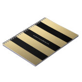 Gold gestreift | Notebook Notizblock (Linke Seite)