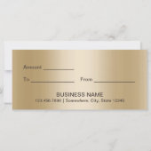 Gold gestreifte Geschenkgutscheine für moderne Leo (Rückseite)