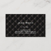 Gold gestreifte Luxus Diamond Black Business Card Visitenkarte (Rückseite)