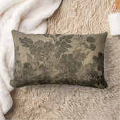 Gold getöntes Blumenkissen / Dekokissen (Decke)