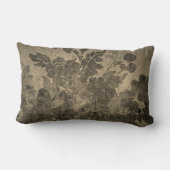 Gold getöntes Blumenkissen / Dekokissen (Rückseite)