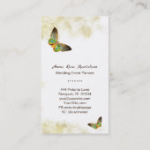 *~* Gold Gilded Gold Gilded Butterfly White Visitenkarte (Rückseite)