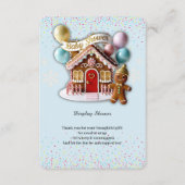 Gold Gingerbread House Baby Dusche Begleitkarte (Vorderseite)