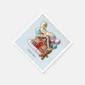 Gold Gingerbread House Baby Dusche Serviette (Ecke)