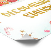 Gold Gingerbrot House Decoration Station Sign Fotodruck (Ecke)