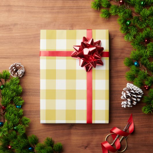 Gold Gingham - Geschenkpapier (Feiertagsgeschenk)