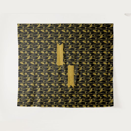 "gold" ginkgo - wandteppich (Vorderseite (Horizontal))