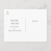 Gold Gipskraut Bläserblauer Rett Datum Ankündigungspostkarte (Rückseite)