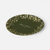 Gold Gipskraut Blütengrün Pappteller (Schrägansicht)