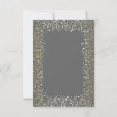Gold Gipskraut Chic Frame Wedding RSVP Cards (Rückseite)