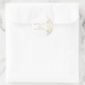 Gold Gipskraut Florals Wedding Runder Aufkleber (Tasche)