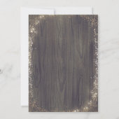 Gold Gipskraut Wreath | Rustikale Hochzeit Einladung (Rückseite)