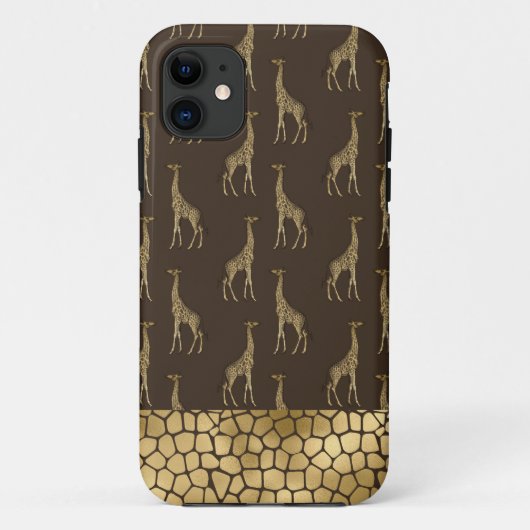 Gold Giraffe African Safari Chic Style Case-Mate iPhone Hülle (Rückseite)